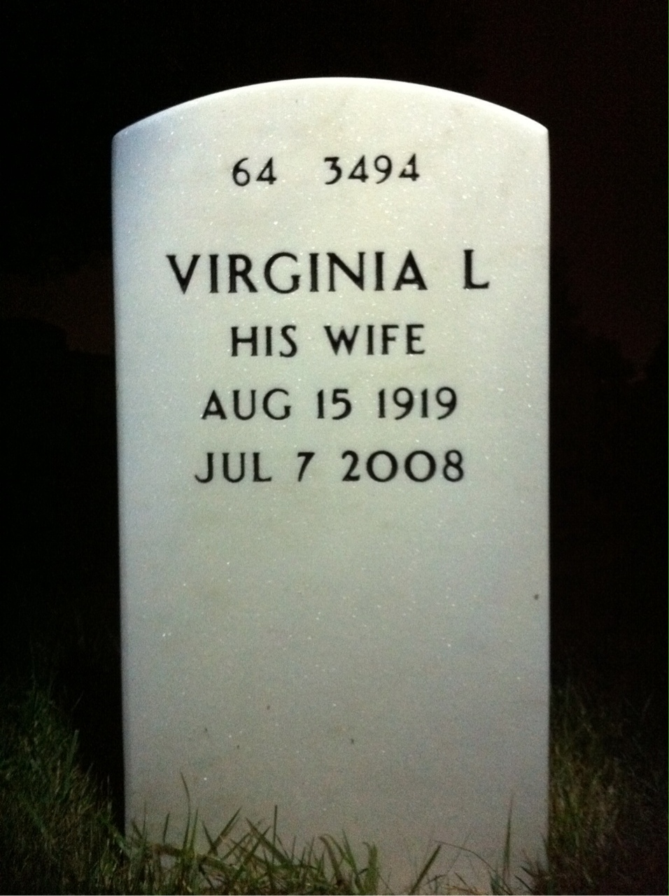 Back of headstone — Edward Anderson