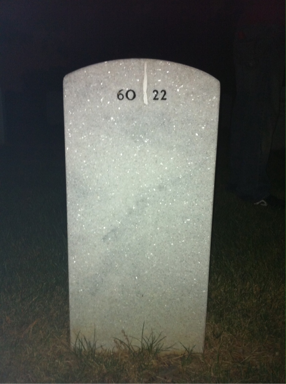 Back of headstone — John White