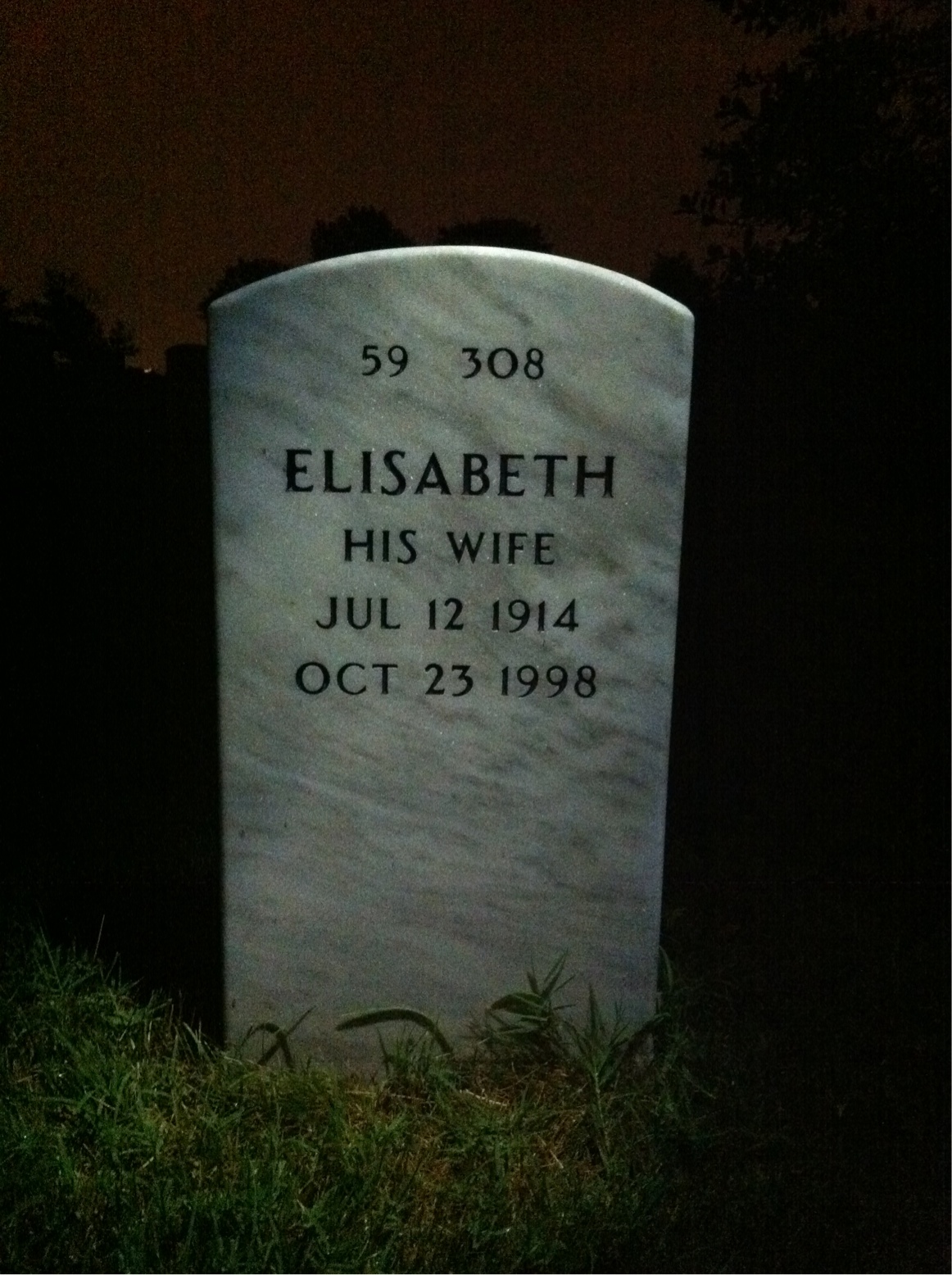 Back of headstone — Carvel De Bussy