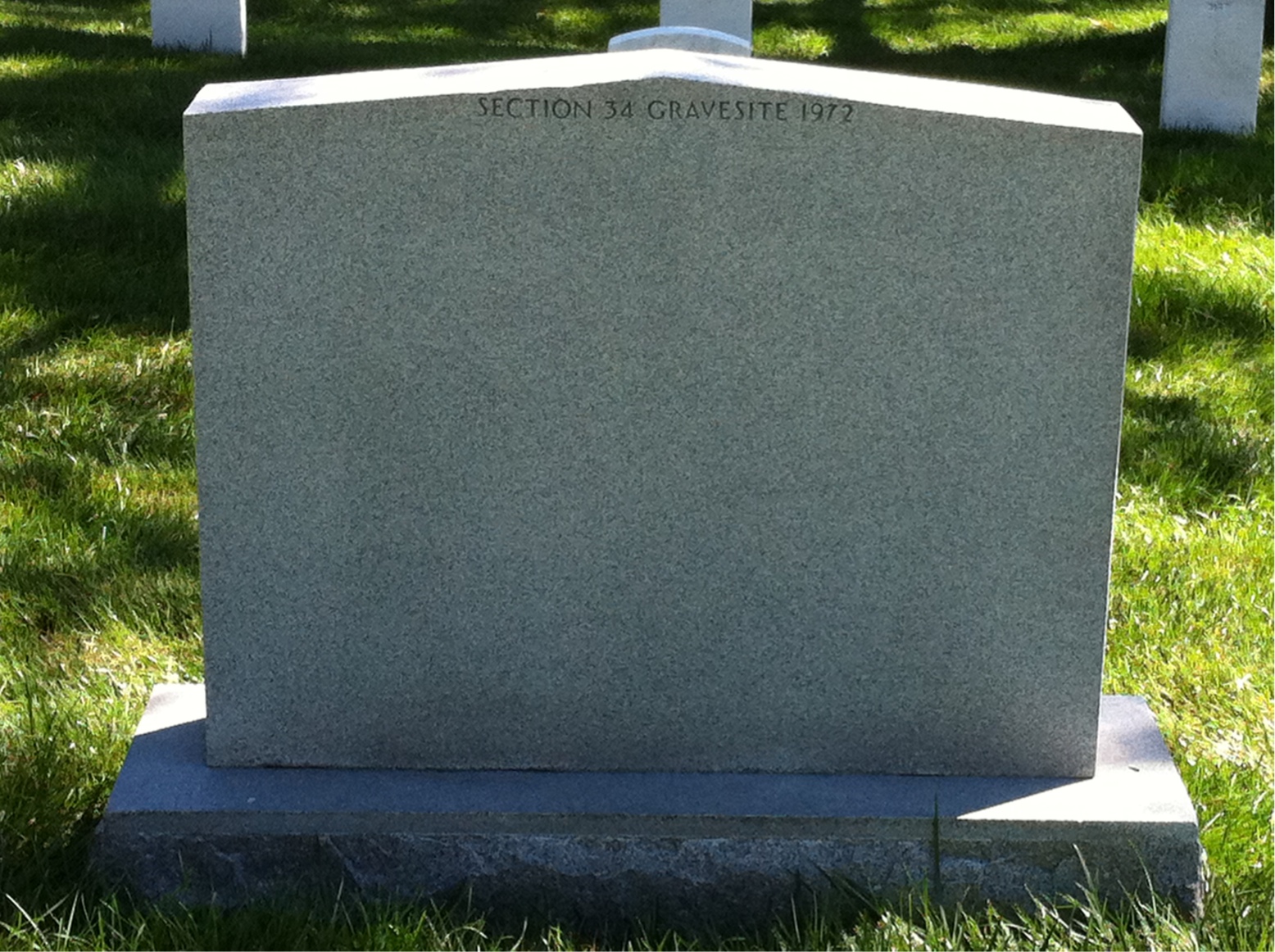 Back of headstone — Eugene Beebe
