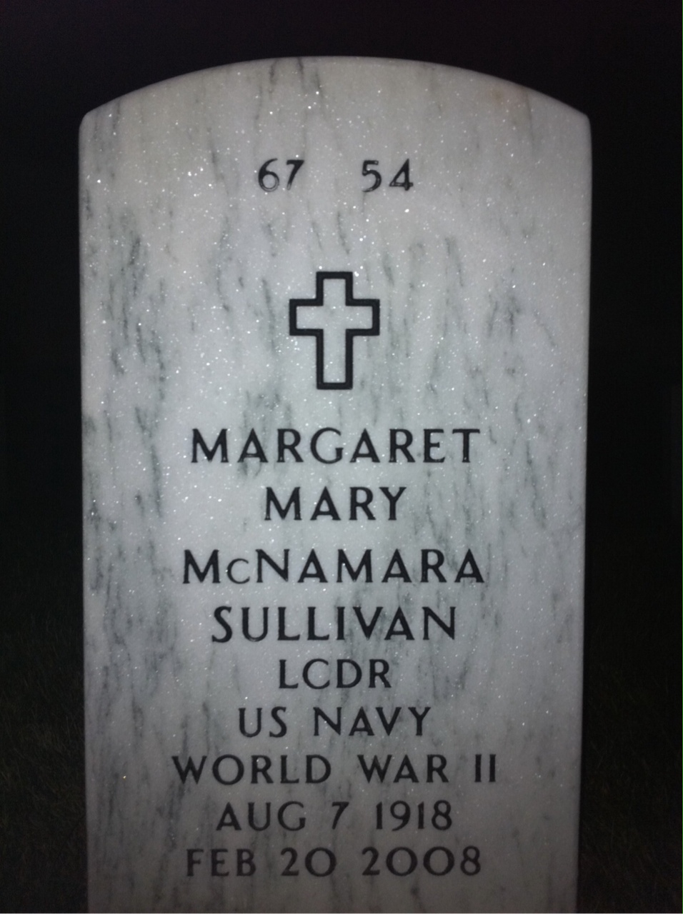 Back of headstone — Timothy Sullivan