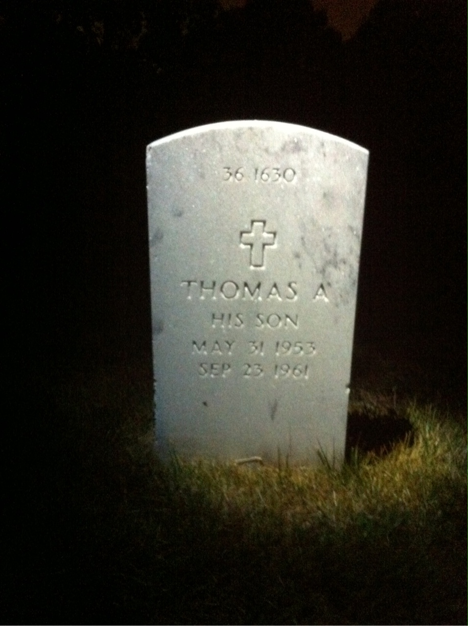 Back of headstone — William J Putnam