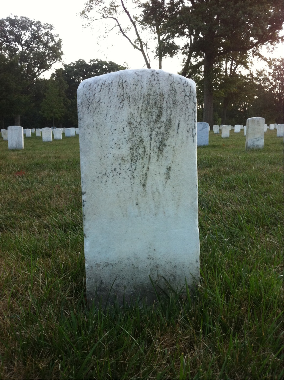 Back of headstone — Hezekiah Mowers