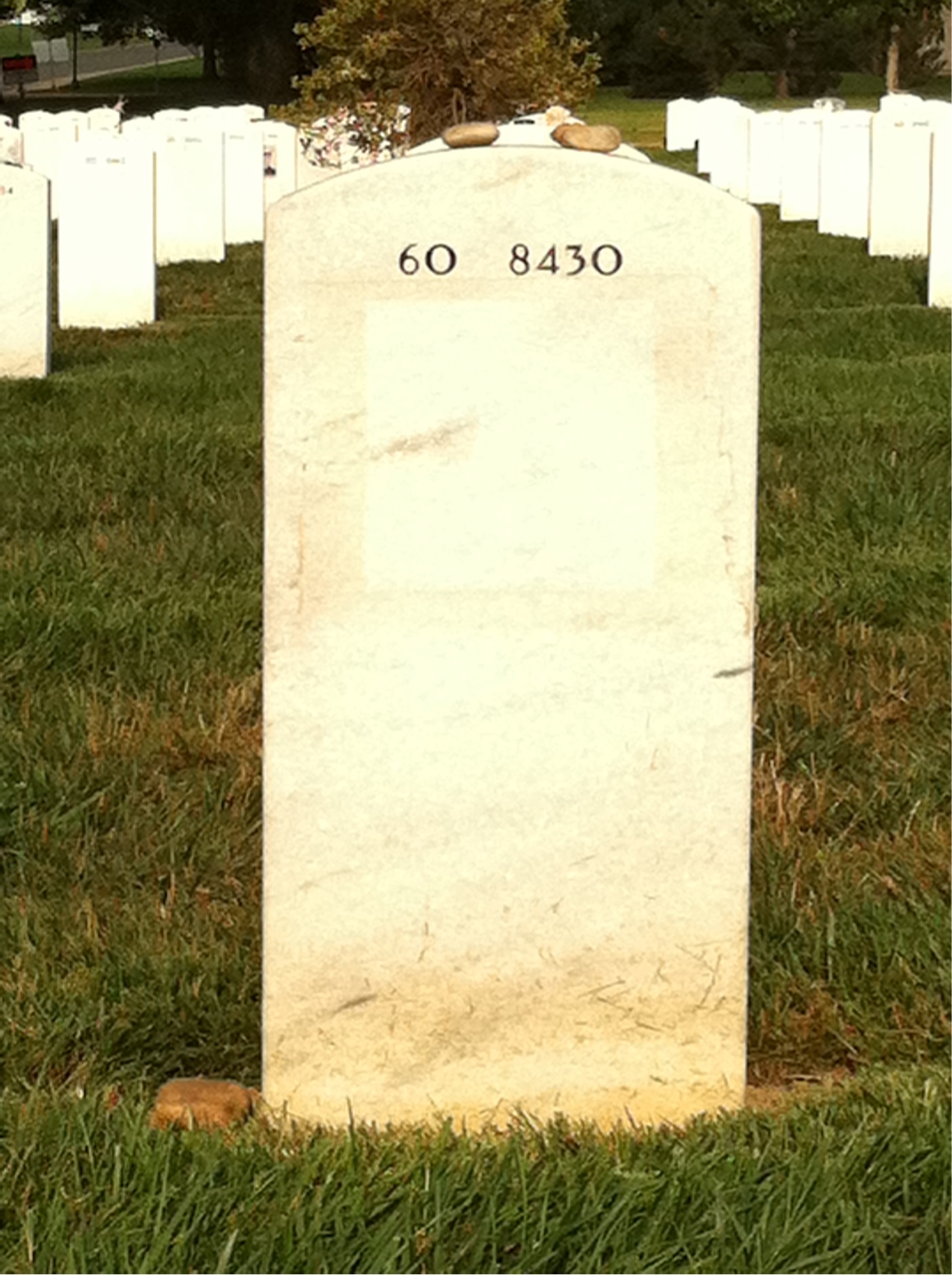 Back of headstone — Shane Adcock