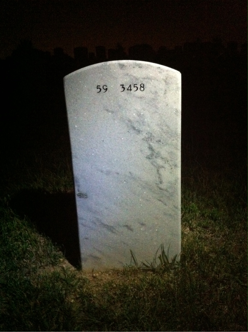 Back of headstone — Rickie Garmon