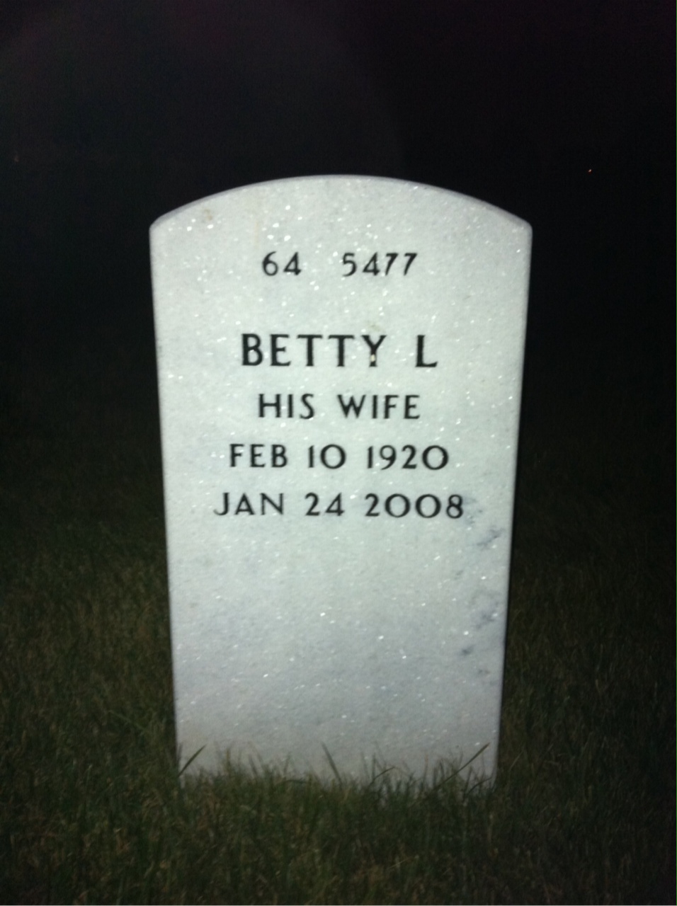 Back of headstone — Stephen Brown