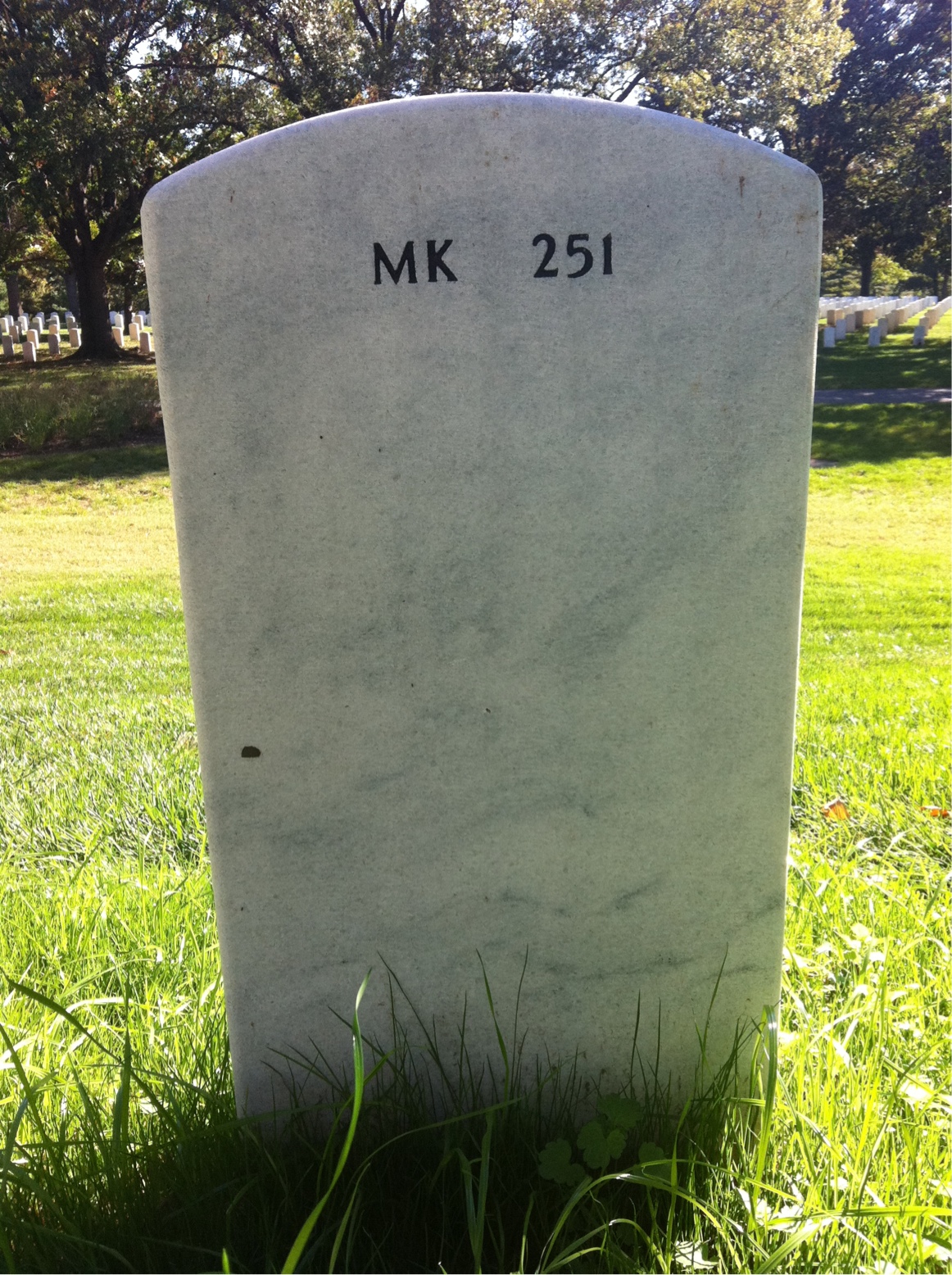 Back of headstone — Lawrence Daniel Mahan