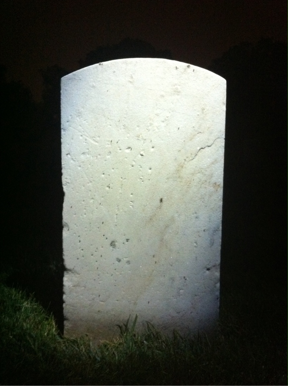 Back of headstone — Mason Anderson