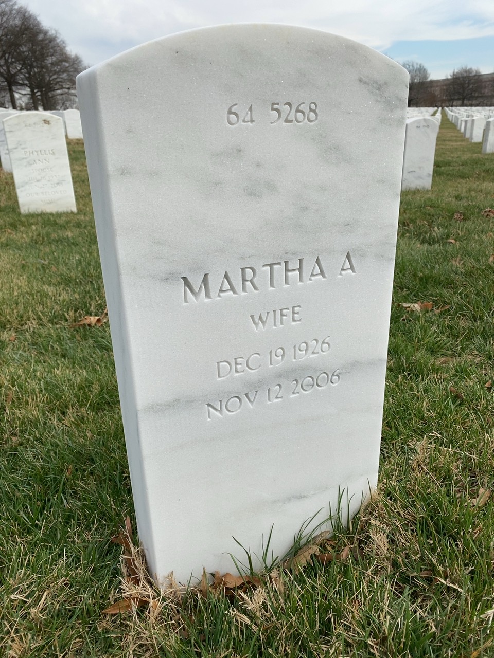 Back of headstone — Mervin Norton