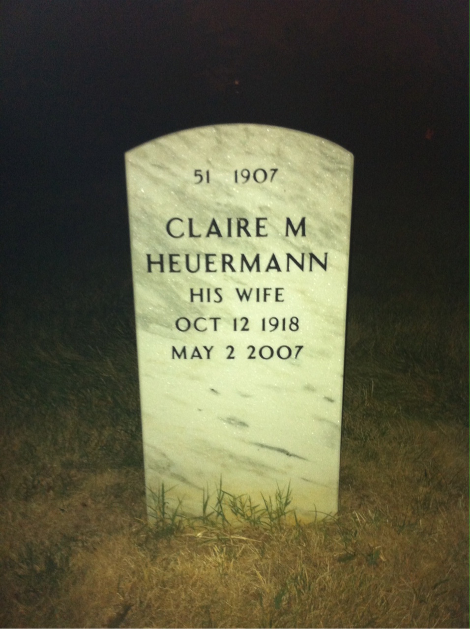 Back of headstone — Valentine Ketcham