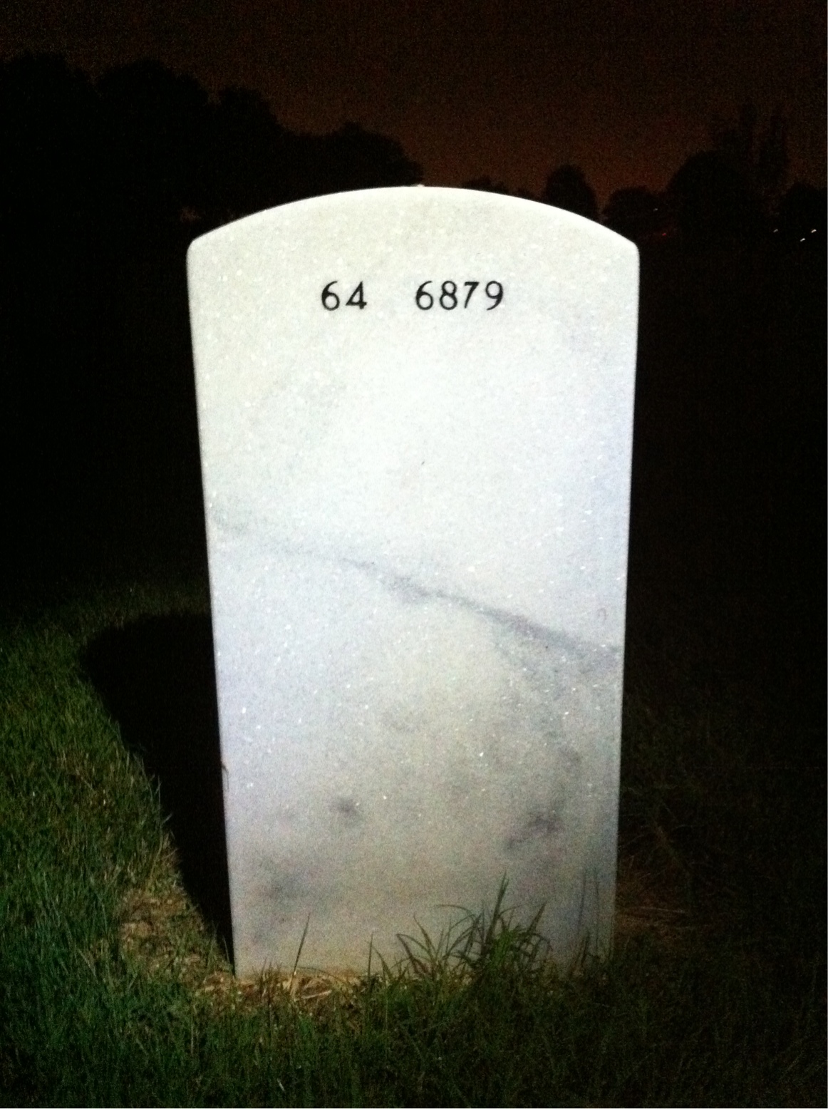 Back of headstone — Gerald Paul