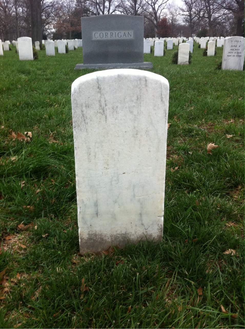 Back of headstone — Nathan Badger