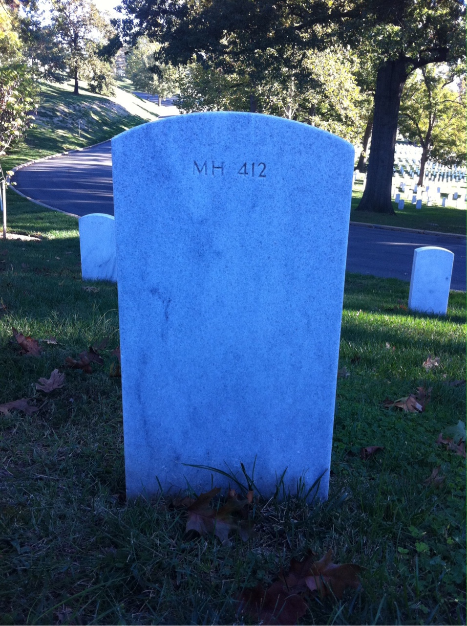 Back of headstone — Herbert Andresen