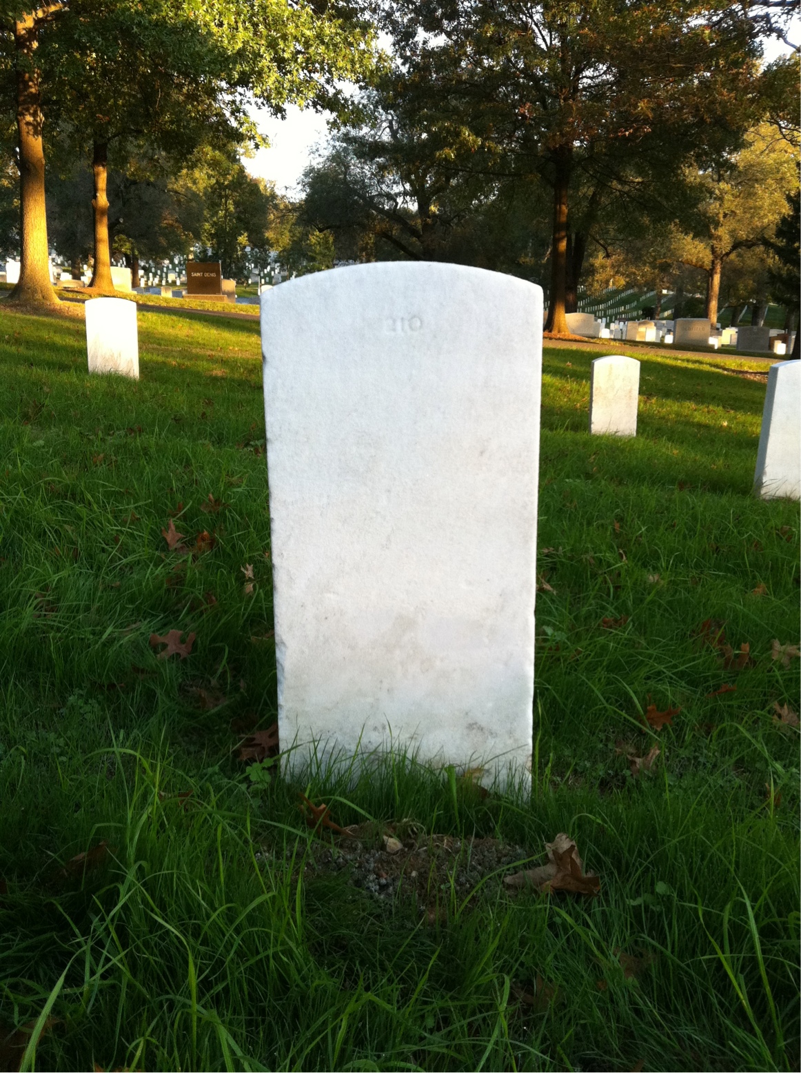 Back of headstone — Harrison Mitchell