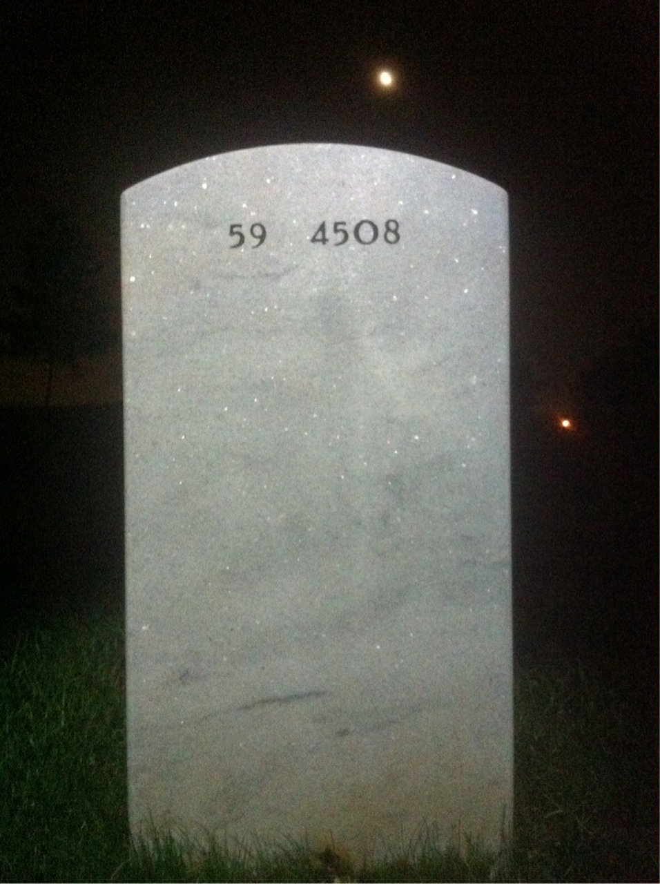 Back of headstone — William Robert Gage