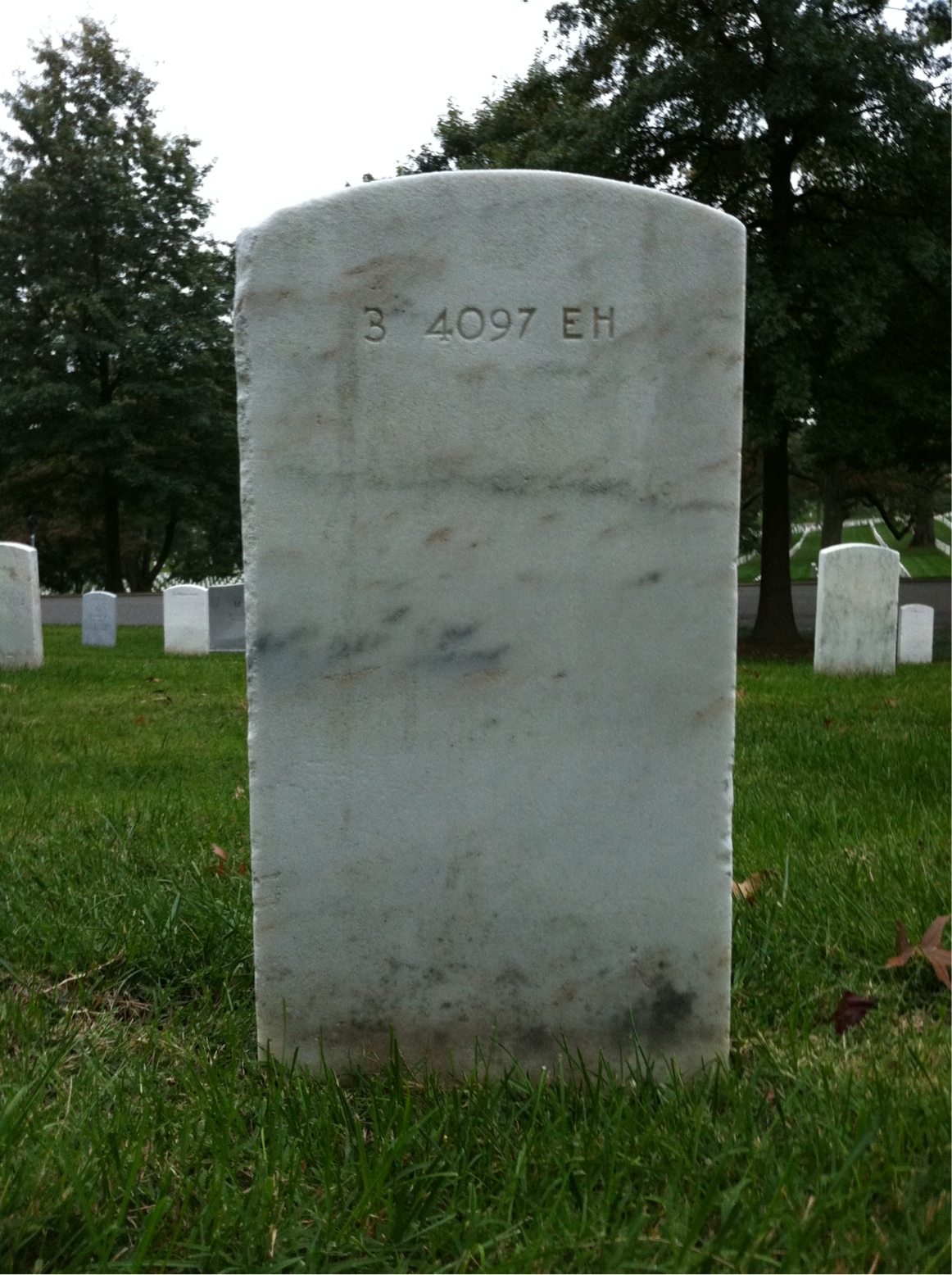Back of headstone — Edward Mitchell