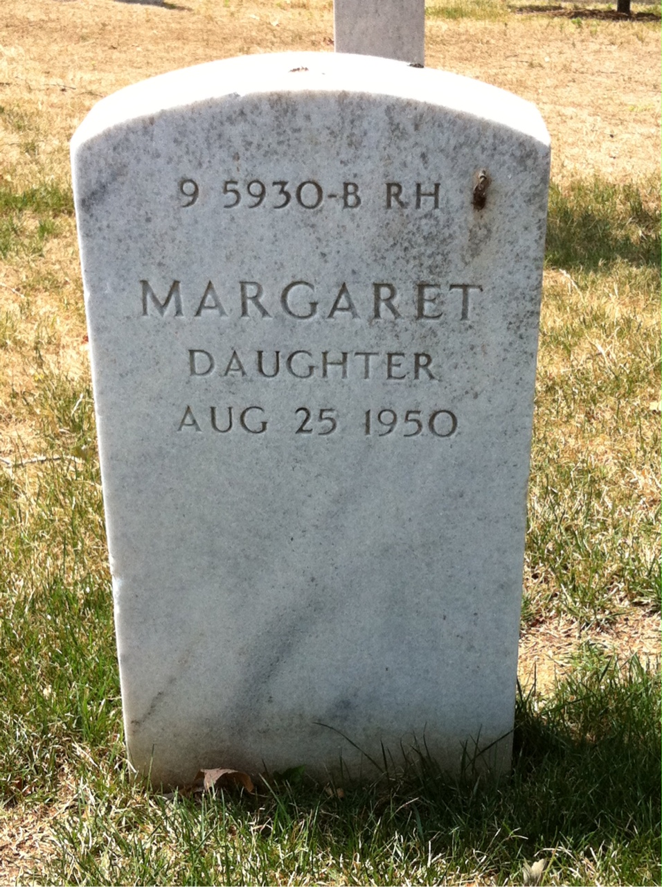 Back of headstone — John Keithan