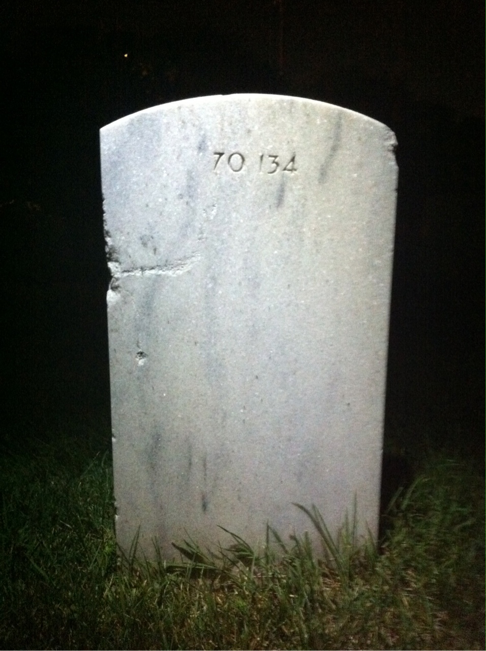 Back of headstone — John Mulligan