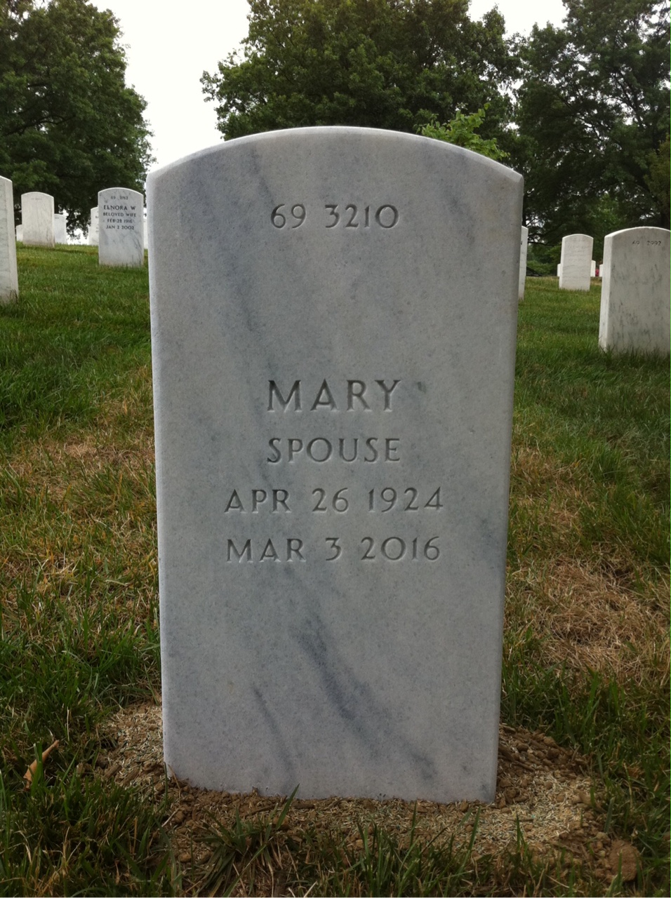 Back of headstone — Edward Harvey