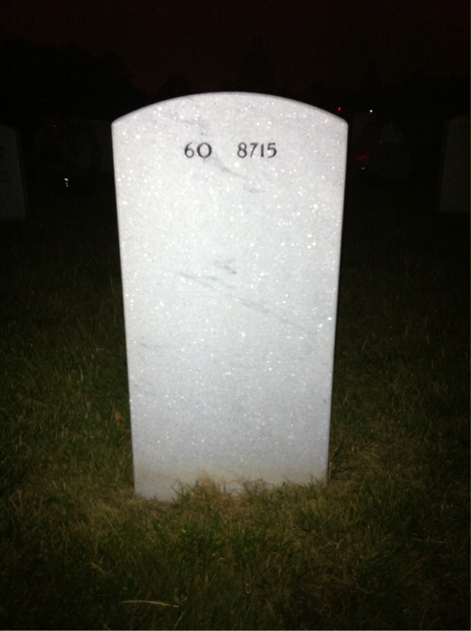 Back of headstone — John Horton