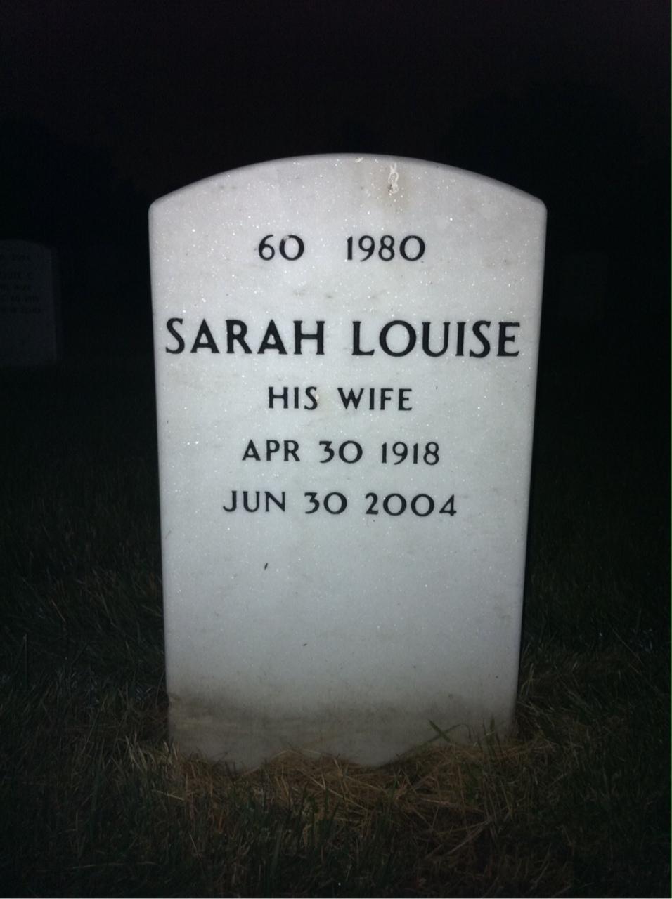 Back of headstone — William Bryson