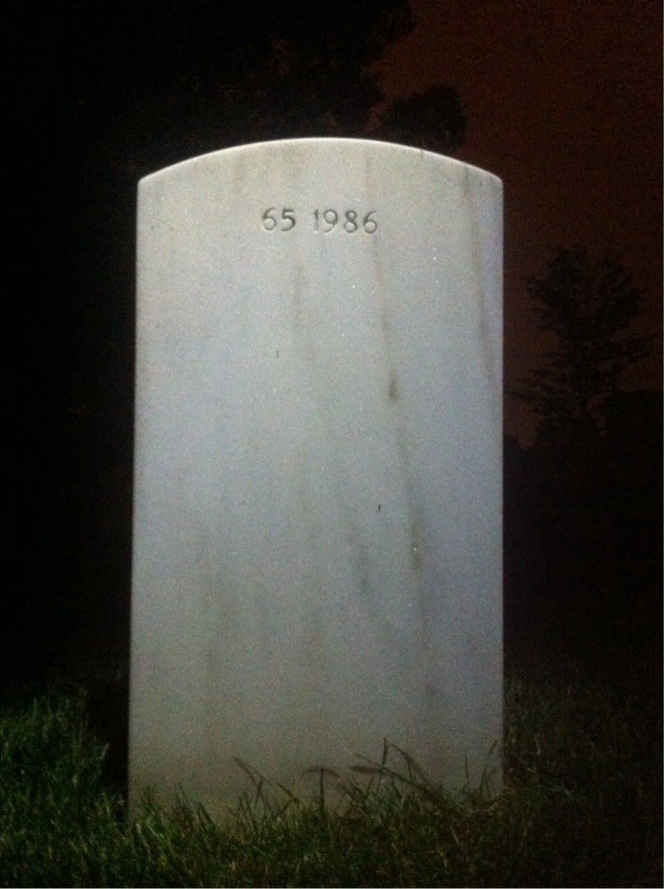 Back of headstone — William Mcneal