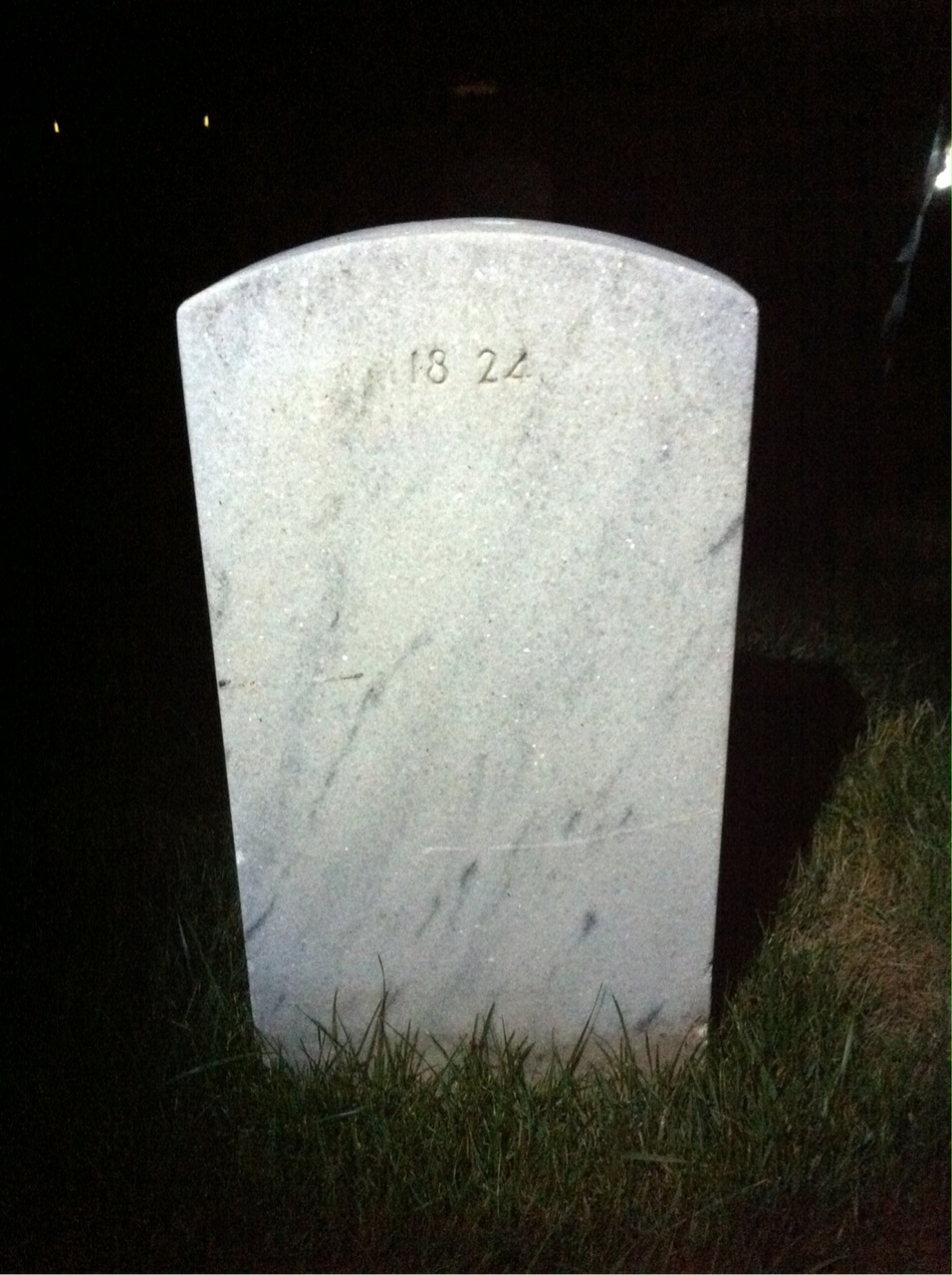 Back of headstone — Eric Mood