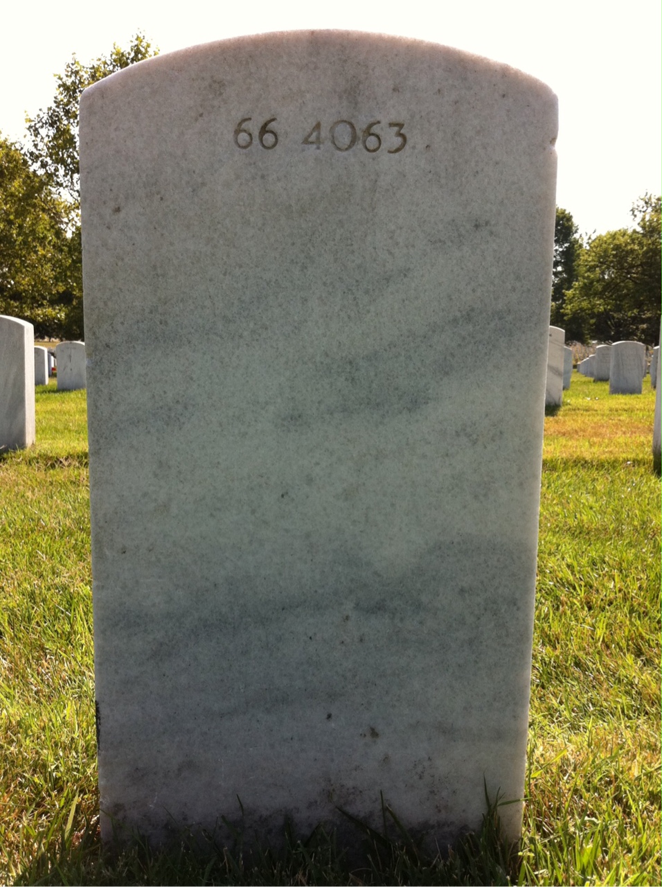 Back of headstone — Rudolph Mongrandi