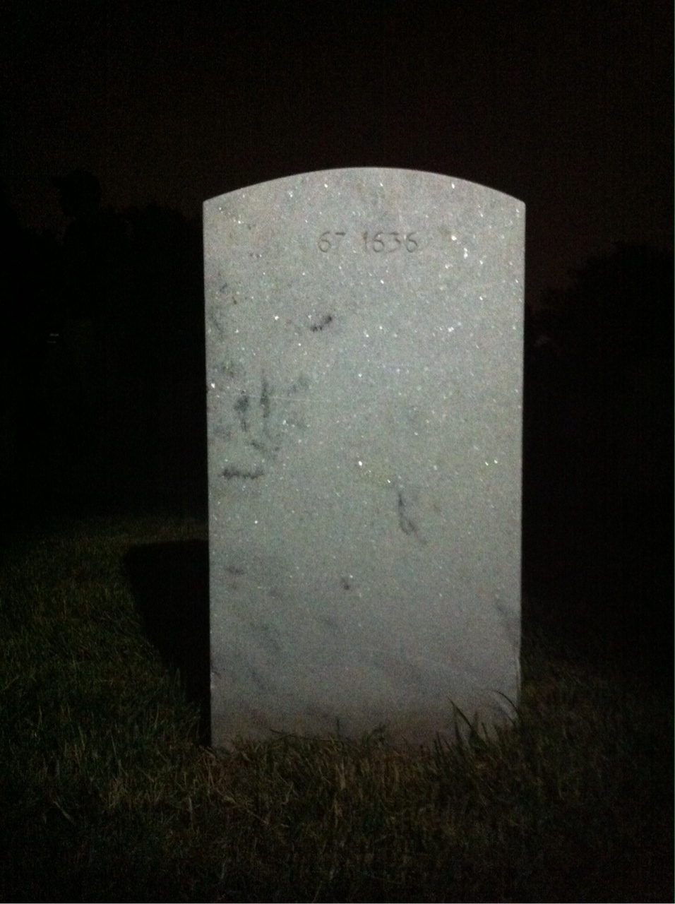 Back of headstone — Wallace Moore