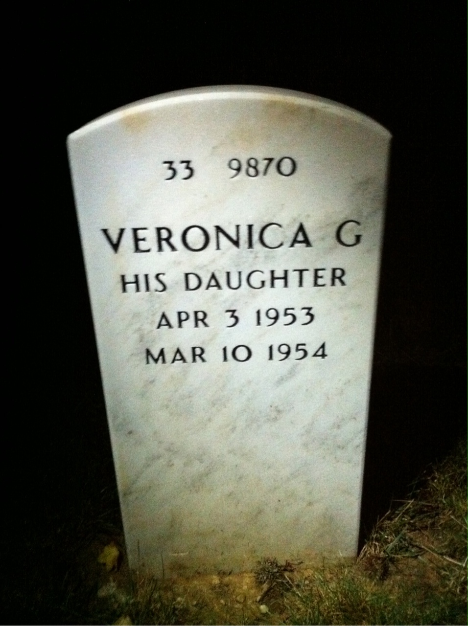 Back of headstone — Abraham Aqua
