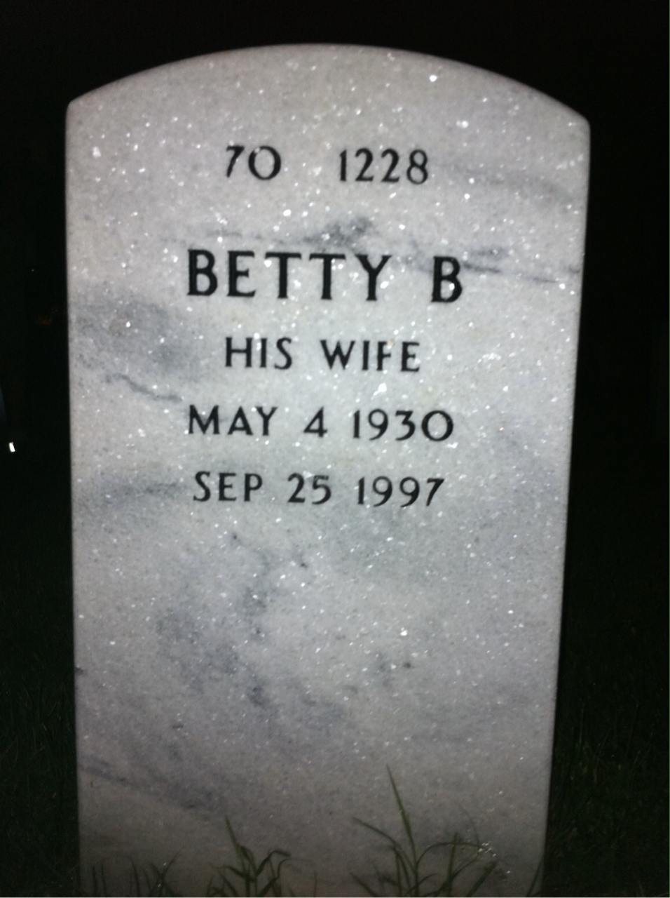 Back of headstone — Philip Frazier