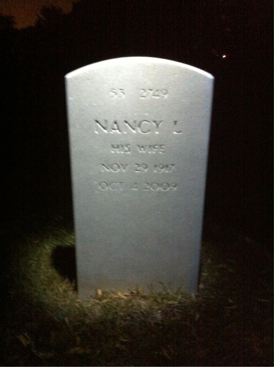 Back of headstone — William Dale