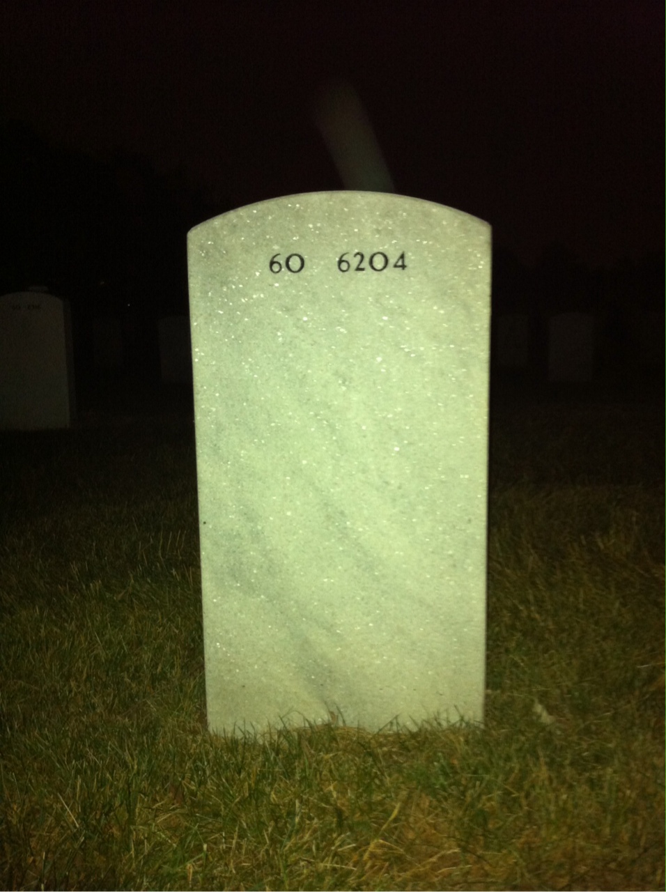 Back of headstone — Harvey Pace