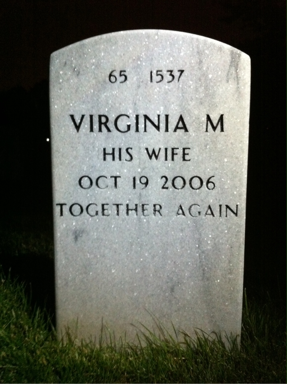 Back of headstone — James Isbell