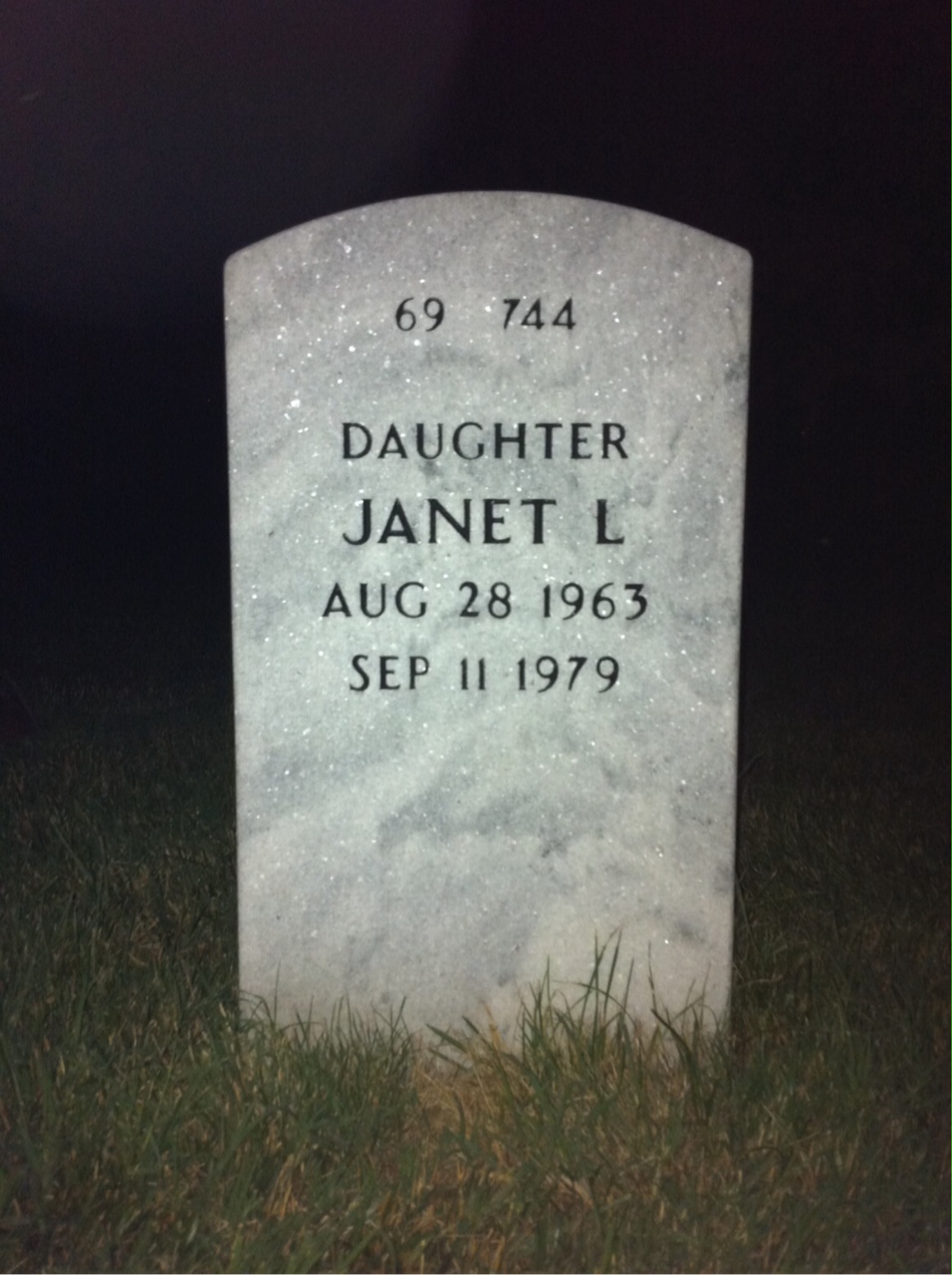 Back of headstone — Allen Mcdowell