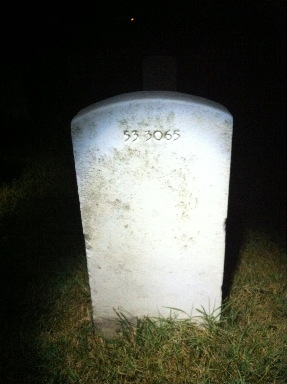 Back of headstone — Charles Anderson
