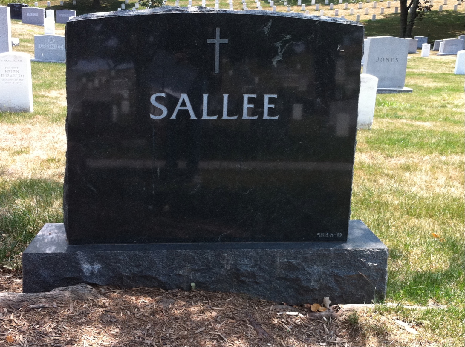 Back of headstone — Donald Sallee