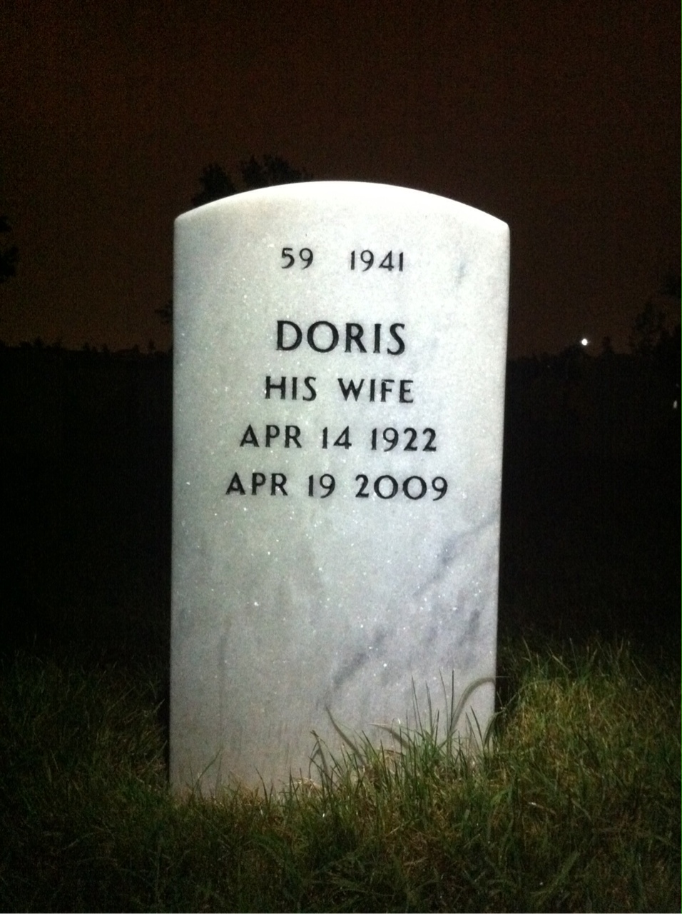 Back of headstone — Clayton Day