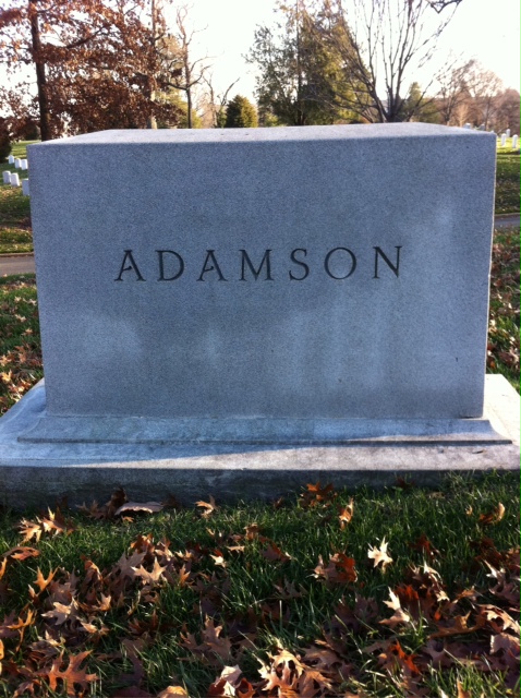Back of headstone — George Adamson
