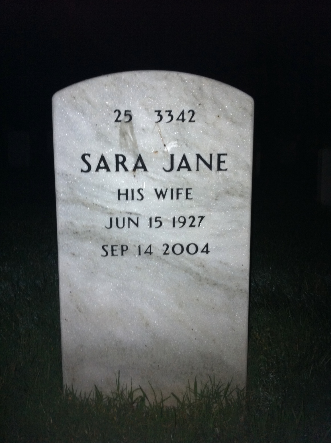 Back of headstone — J T Rutherford