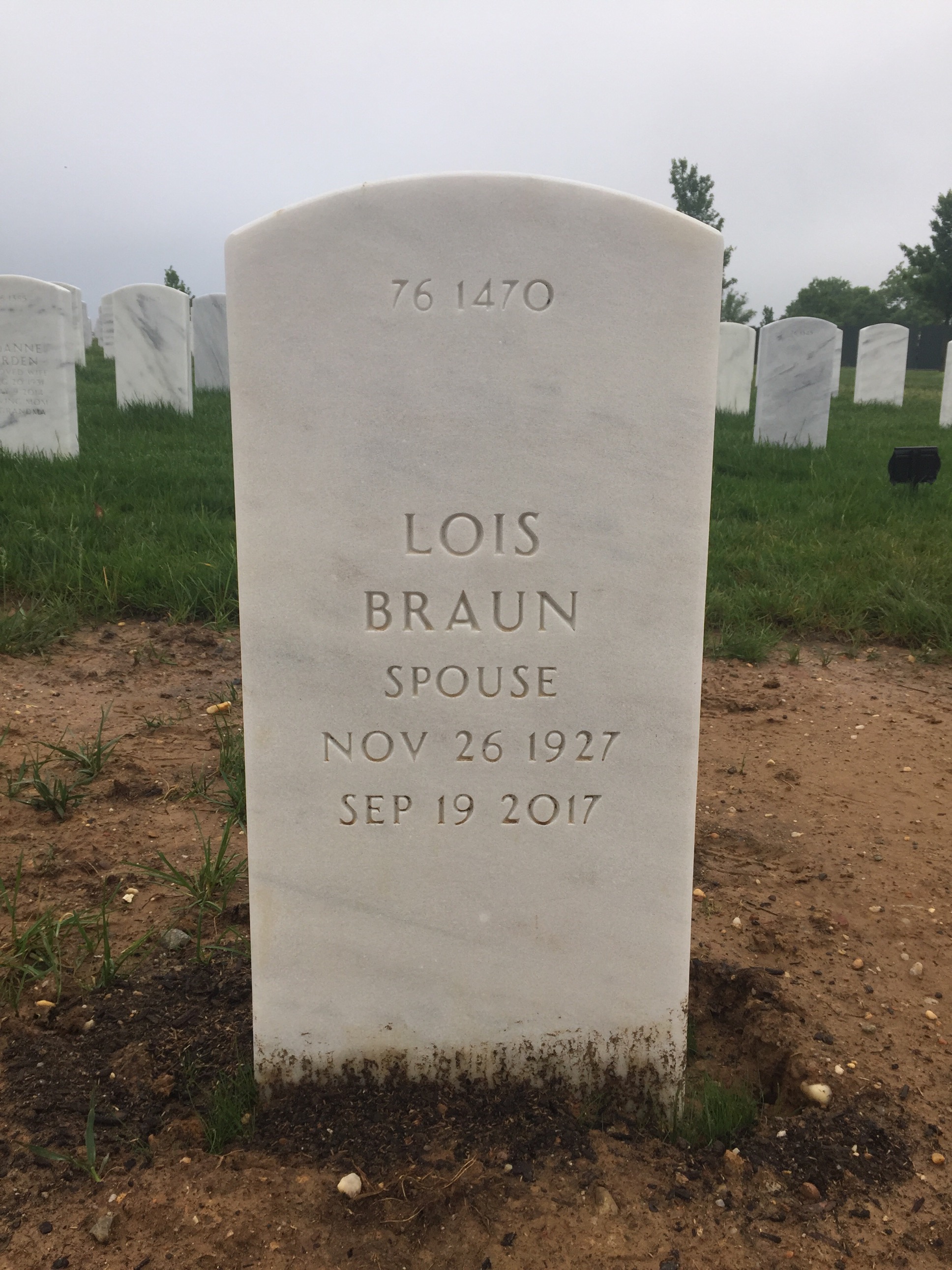 Back of headstone — William David Reisdorf