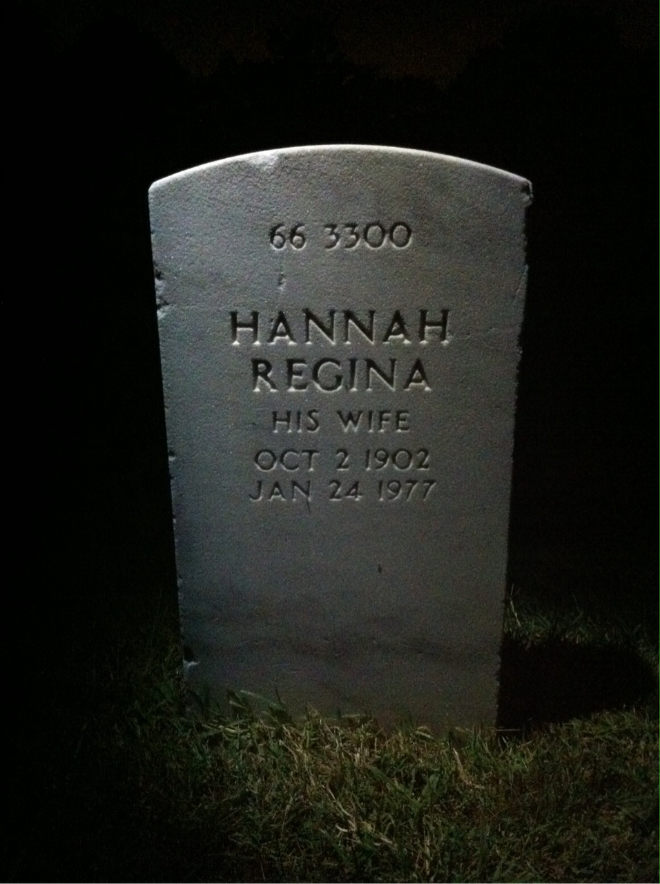 Back of headstone — Owen Murphy
