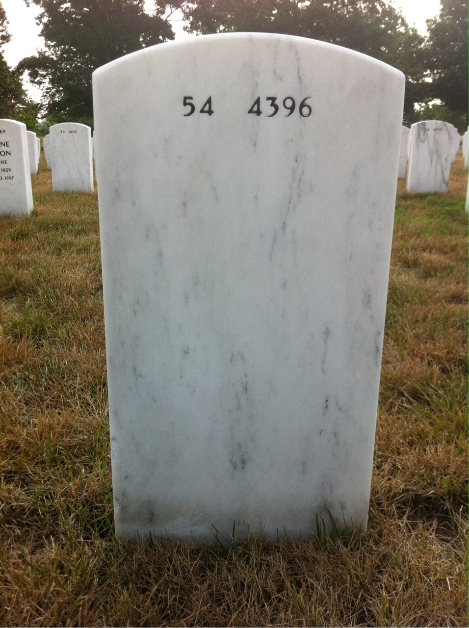 Back of headstone — Clifford Chapman