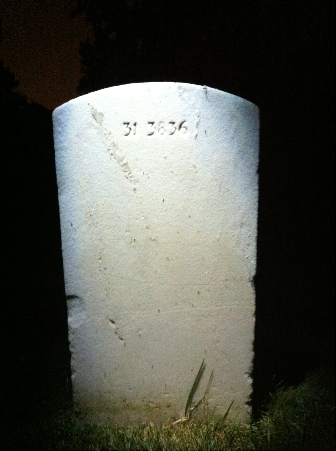 Back of headstone — Bennie Shipman