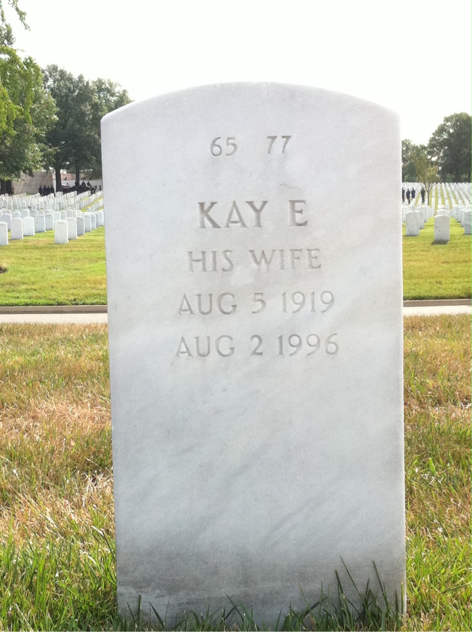 Back of headstone — Kay Mckenna