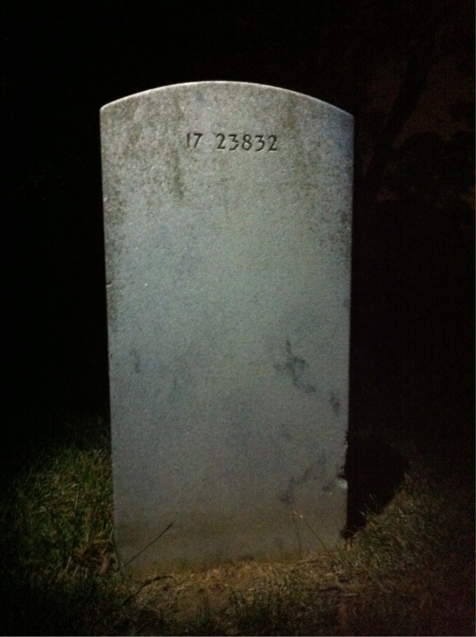Back of headstone — Evelyn Moore