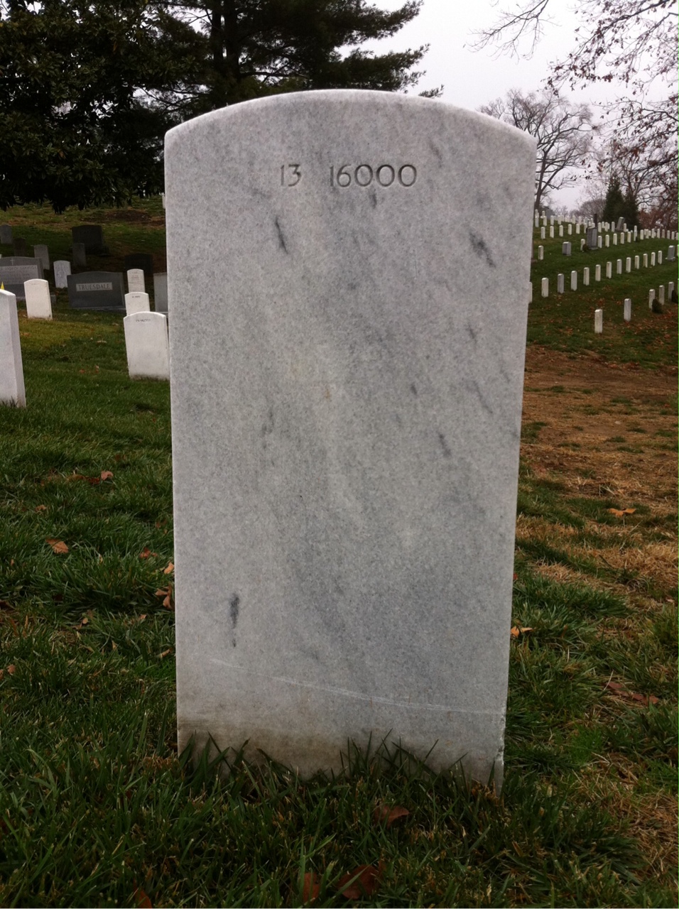 Back of headstone — Betty Allinson