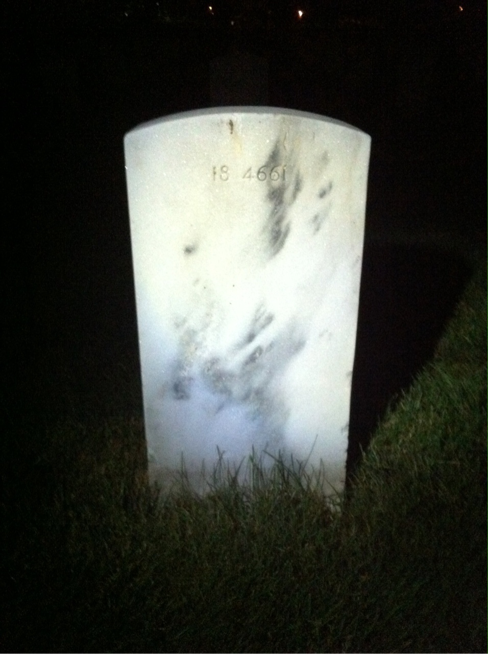 Back of headstone — Edwin Baker