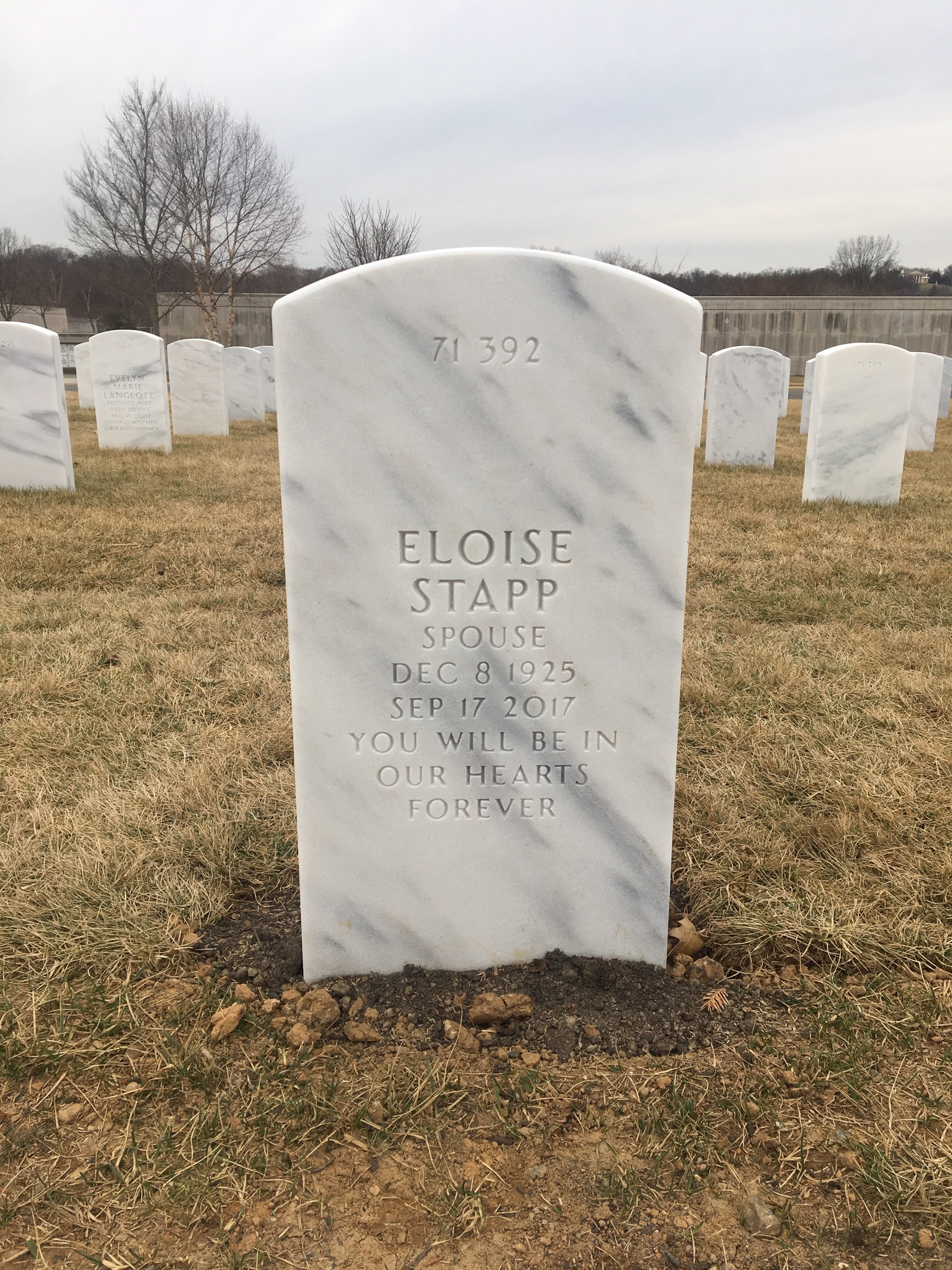 Back of headstone — George Morris
