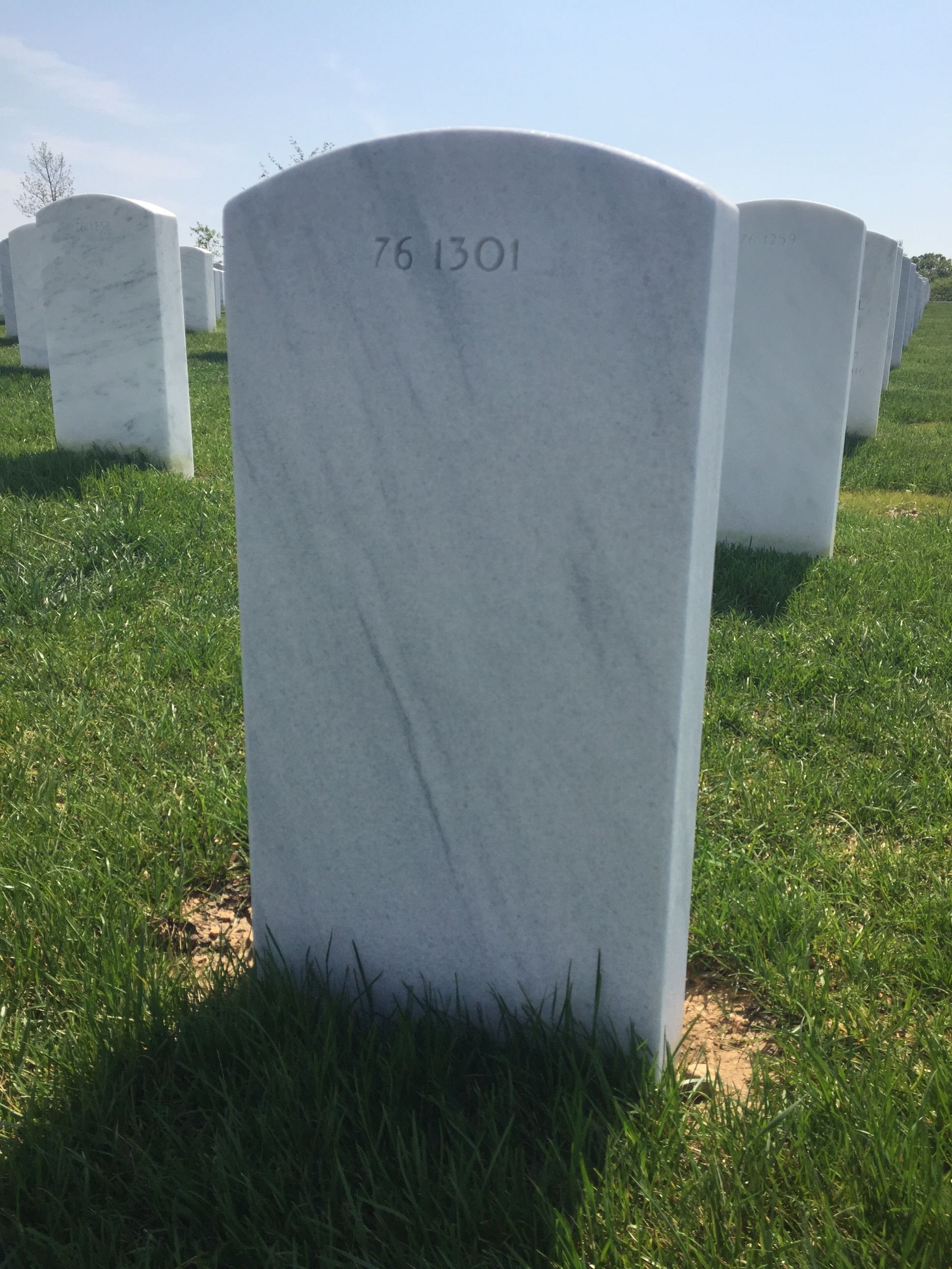 Back of headstone — John Joseph Periolat